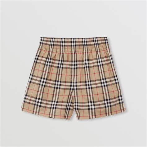 Burberry Vintage Check Cotton Shorts 